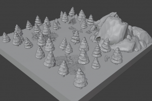 3D-диорама «Село в эпоху крестьянства и разбойников. c. Колено»