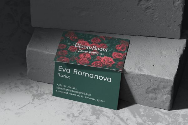Витзитные карточки для цветочного бутика "Bloom Room"