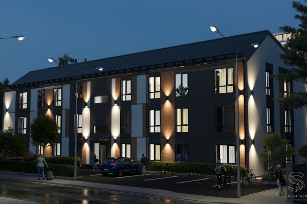 Визуализация гостиницы, вечер