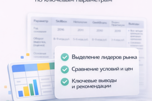 Анализ конкурентов и структурирование данных в таблицу