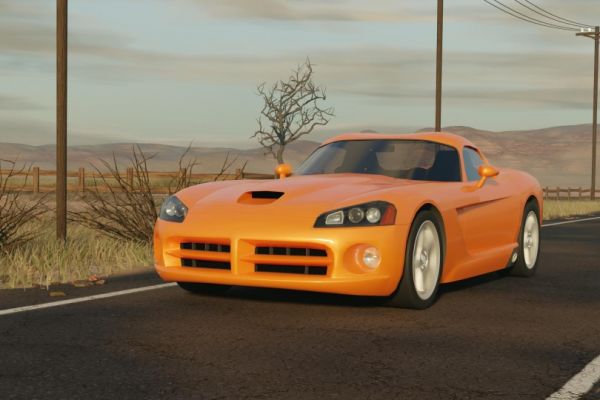 3D модель автомобиля Dodge Viper (моделирование по чертежам)