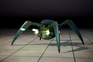 3D модель робота-паука c анимацией