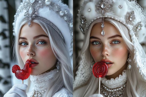 Разработка серии фото для кей вижуал в Снегурочка (ИИ)