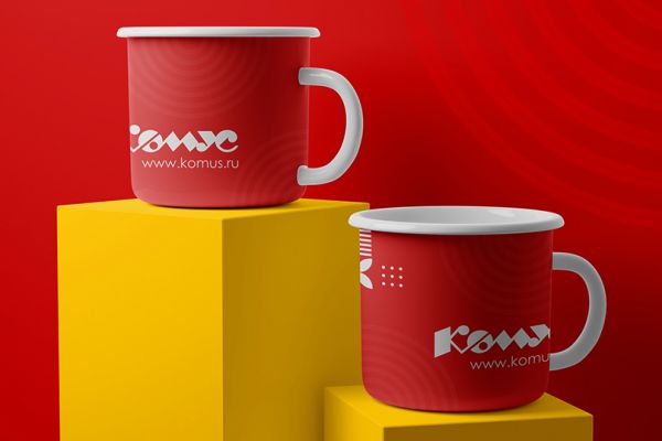 Айдентика компании "Комус"