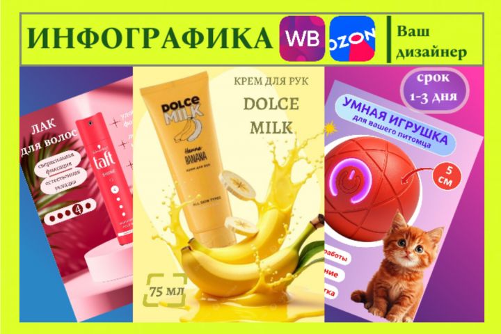 Инфографика и описания товаров для Wildberries и Ozon - 5625958