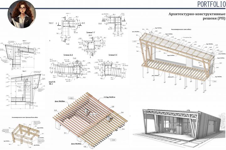 Разработка раздела АС  (архитектурно-строительные решения, в составе АР + КР)