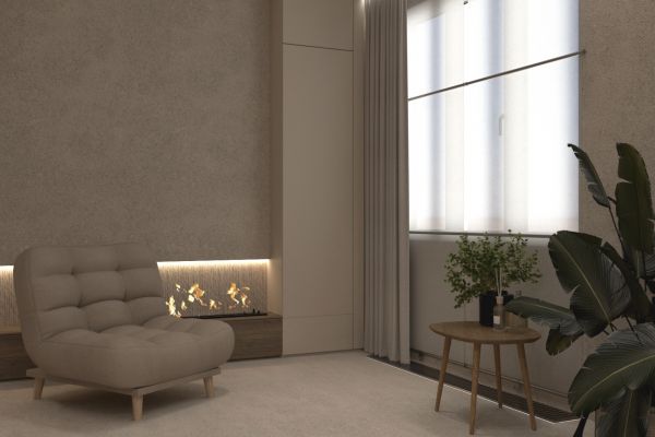 Квартира студия в стиле ваби саби