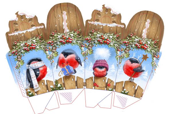 Иллюстрация для новогодней упаковки