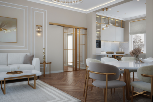 Дизайн-проект одноэтажного дома для семьи из 2-х человек,к которым часто приезжают родственники