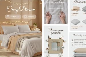 Карусель карточек для маркетплейса (постельное бельё)