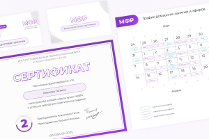 Дизайн образовательных материалов и сертификатов для онлайн-курса (МФР)