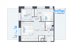 Оформление планов. Застройщик ГК Самолет, ЖК "Стремянный 2"