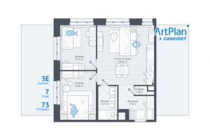 Оформление планов. Застройщик ГК Самолет, ЖК "Стремянный 2"