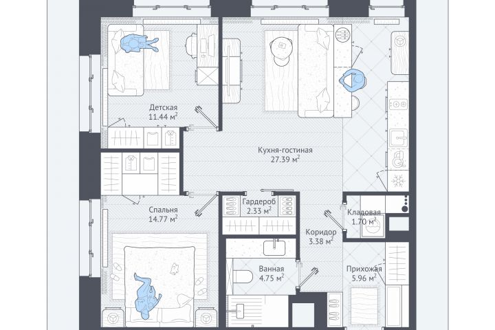 Планировочное решение [Студия] - 5627602