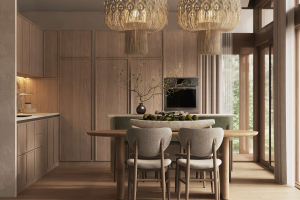 Дизайн интерьера дома в стиле Japandi кп Новая жизнь. 150 м2