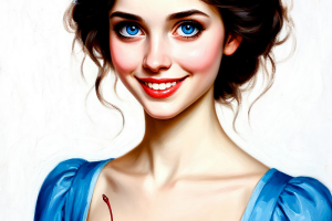 Девушка с тортом (сгенерировано ИИ)