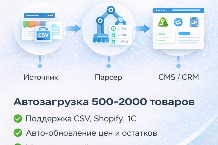 Автоматизация каталога товаров | парсинг, загрузка, обновление