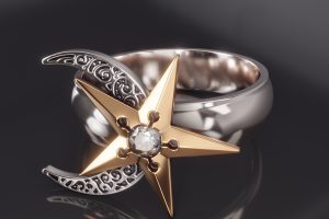 Кольцо "Луна-и-Звезда"