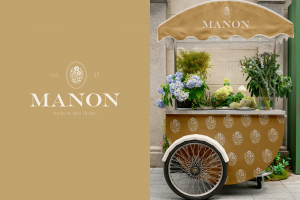 Дизайн логотипа для цветочного бутика «MANON»