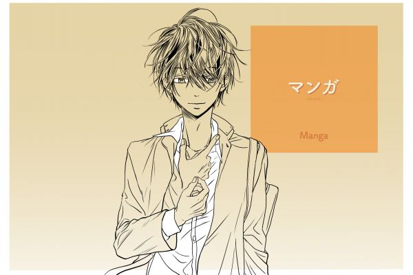 Дизайн персонажа в стилистике японской манги.