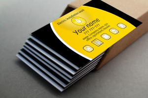 Визитка электрика. Сделана на заказ для специалиста по электромонтажу