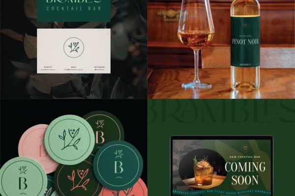 Разработка логотипа и фирменных элементов для  Бара