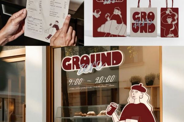 Разработка логотипа и фирменных элементов для Кофейни