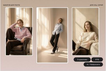 Создание фото и видео ai-креативов для бренда одежды