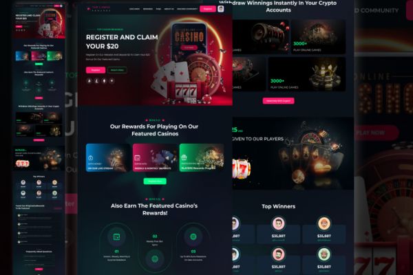 Разработка сайта для казино