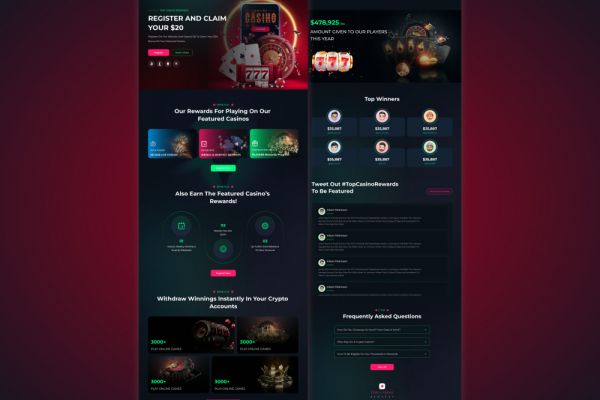 Разработка сайта для казино