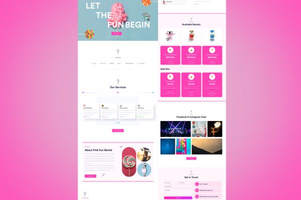 Разработка сайта для производства сладкой ваты