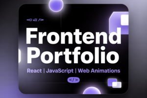 Одностраничный сайт-портфолио для frontend-разработчика с анимациями и адаптивным дизайном