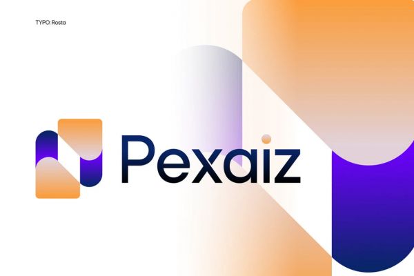 Современный абстрактный логотип в виде буквы P, Ai, Tech, sass