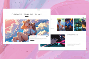 Лендинг для игровой онлайн-платформы