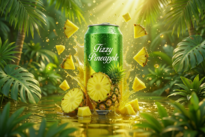 Генерация изображения для безалкогольного напитка с последующей анимацией.