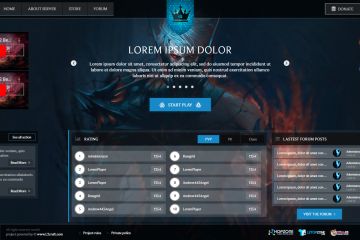 Сайт игрового проекта в одно окно браузера