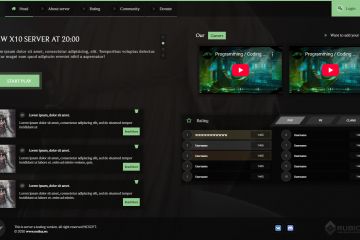 Дизайн игрового проекта с промо страницами в одно окно