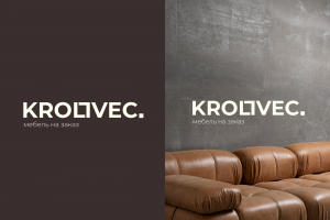 Дизайн логотипа для магазина мебели на заказ "KROLIVEC"
