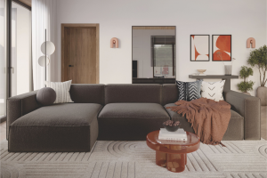 Гостиная в современом стиле с чрким акцентом г.Владивосток