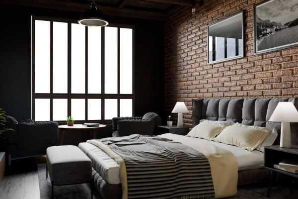 Визуализация интерьера мастер-спальни. ЖК Foriver 120кв м