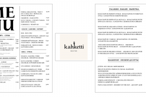 Меню для эстонского ресторана