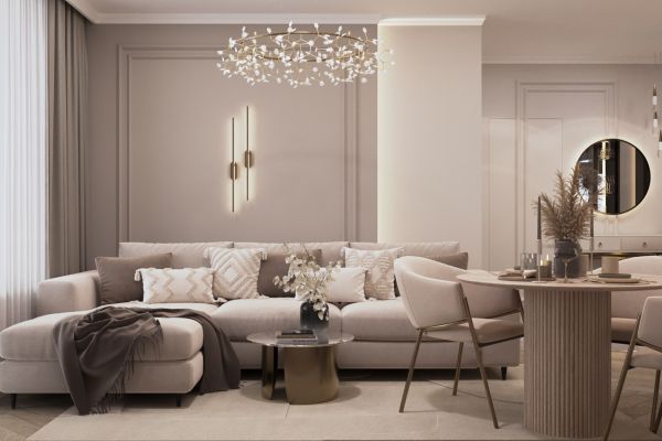 3D Визуализация пространства квартиры 60 м2