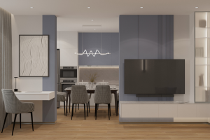 3D Визуализация пространства квартиры 70 м2