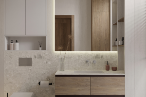 Санузел в современном стиле в доме