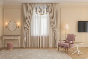 Проект спальни 20 м2 в стиле неоклассика