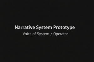 Нарративная система: голос системы и оператор (прототип)