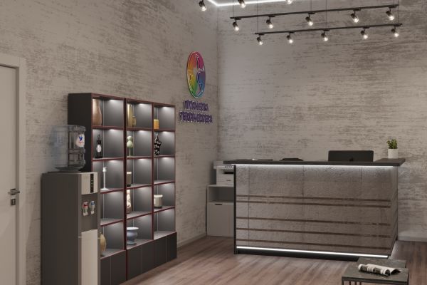 Зона ресепшн в офисе