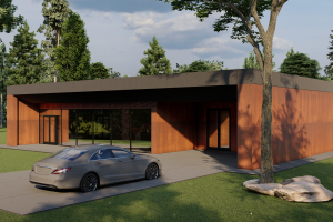 Визуализация фасада дома