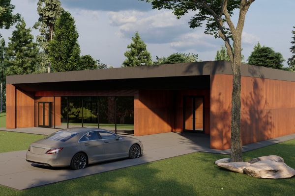 Визуализация фасада дома