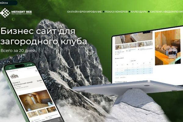 🌄 Бизнес-сайт и наружная реклама для загородного клуба «СКАЛА»